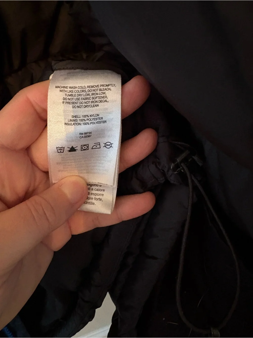 Columbia Black Jacket with Blue Accent Label